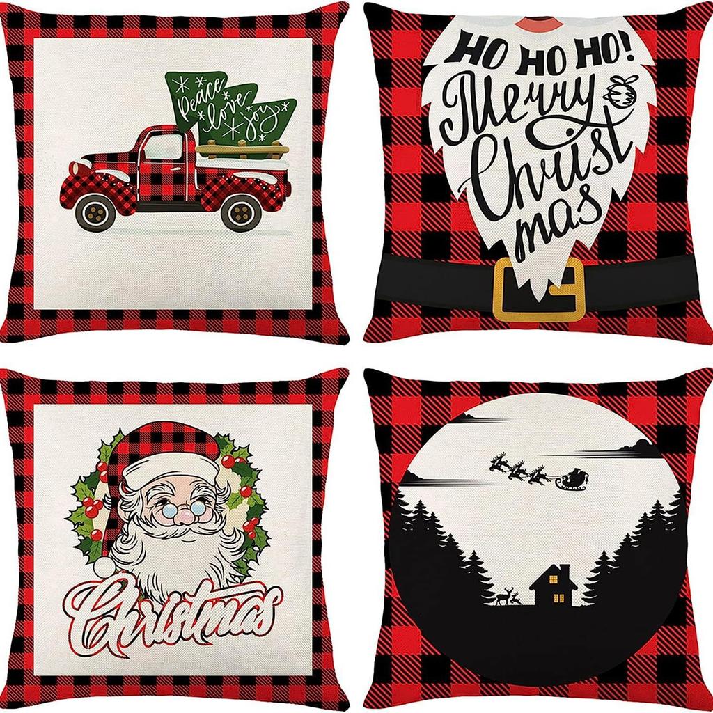 New Christmas Combination Pillowcase Home Sofa Decoration Cushion Pillowcase