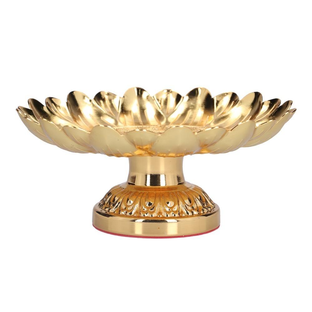 Alloy Alloy Vintage Storage Tray Golden Household Patterned Fruit Tray  Home Desktop Layout