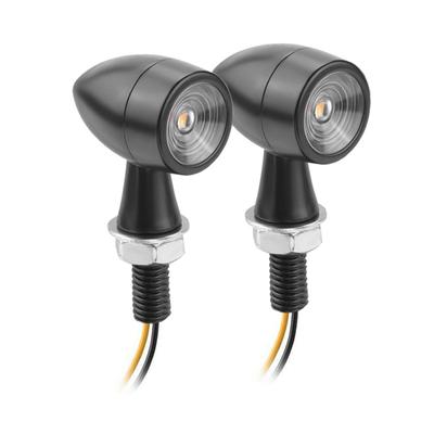 2pcs 8mm Flashing Turn Signals Mini Blinkers Front Running Light Universal for Electric for Cars Motorcycle 12V