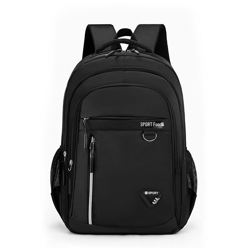 

Мужской деловой рюкзак для ноутбука большой вместимости для путешествий на открытом воздухе и учебы чёрный