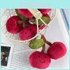 Charming Cherry Plush Keychain Delightful Fruit Doll For Backpack Decoration