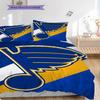 St. Louis Blues Pattern Bedding Quilt Set Quilt Cover Pillowcase Home Decoration Birthday Gift (1 * duvet cover + 2 * pillowcase, without core)