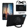 360 Rotatable Stand Case For Teclast T60 Plus 2024 12.0 Inch Soft Silicone Cover With Handle Grip Shoulder Strap Kids Safe Funda