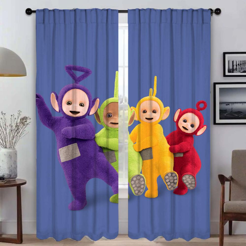 Blackout Curtain for Room 2 Panel Teletubbies Curtains for Bedroom Partition Home Interior Curtains Halloween Decoration Living