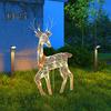 LED-Rentier-Weihnachtsdekoration, Eisenrahmen, Beleuchtung, Hirsch-Ornament, Rentier-Statuen für drinnen und draußen, für Garten, Rasen, Hof, Dekor