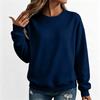 Damen Übergröße Pullover Sweatshirt Lockerer Schnitt Rundhalsausschnitt Farbe Lässiges Oberteil für den Alltag