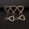 10Pcs Heart-Shaped Spring Gate Rings - Openable Keychain Clips, Fits Bags/Belts/Dog Chains, Snap Closure, Great for DIY