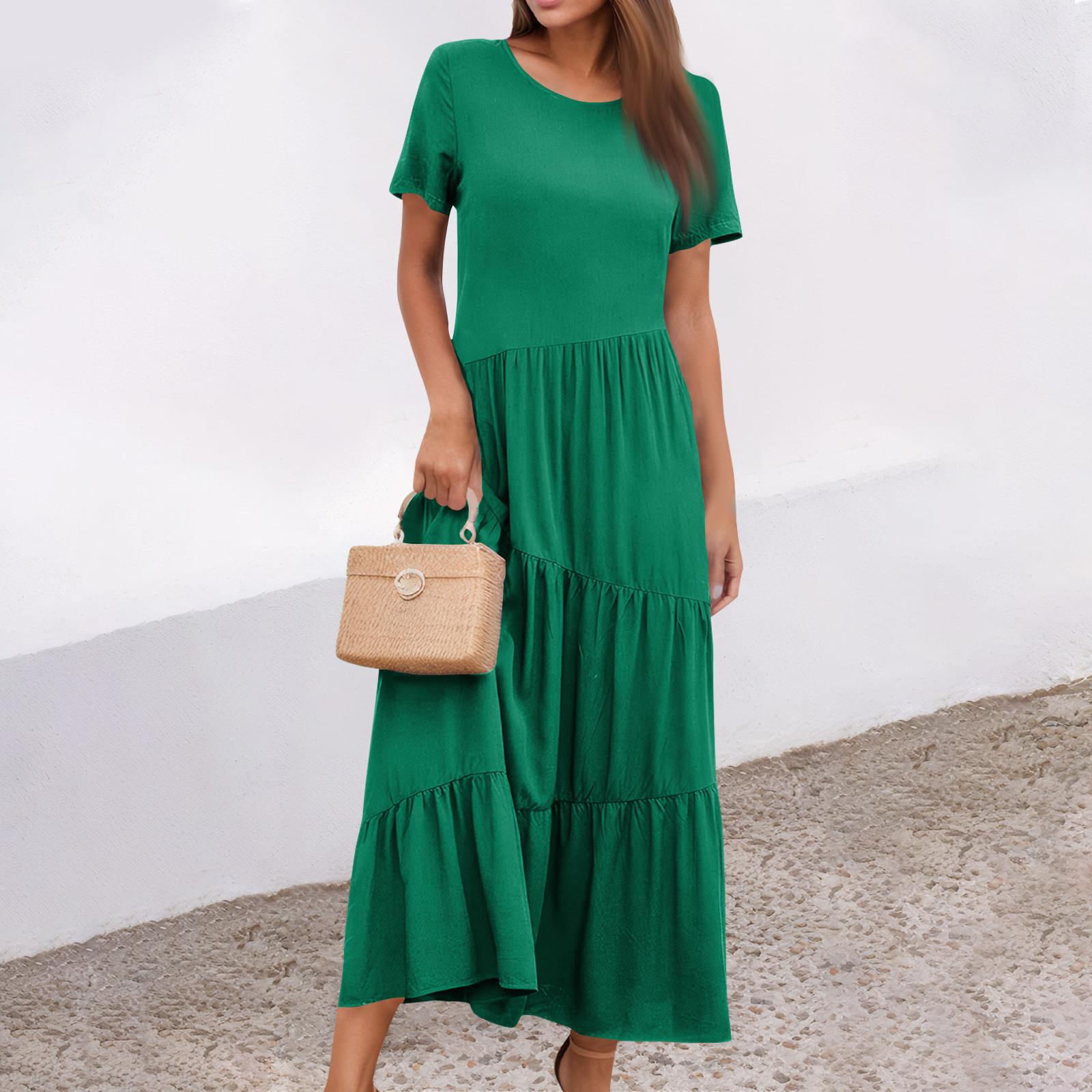 

Модное женское свободное повседневное летнее сексуальное пляжное платье без рукавов с принтом и открытой спиной XXXL армия зеленый