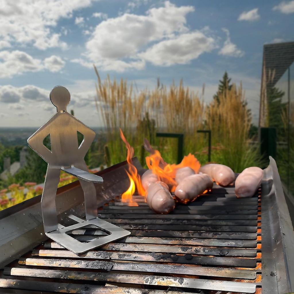 Creative Bbq Sausage Holder Tool Stainless Steel Grill Holder Portable Camping Backpack Rack Sausage Picnics Camping Equipmet