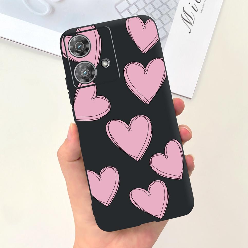 For Motorola Moto Edge 40 Neo / Edge40 / Edge 30 Lite / Edge 20 Lite 20 Pro Phone Case Soft Silicone Black Back Cover Cartoon