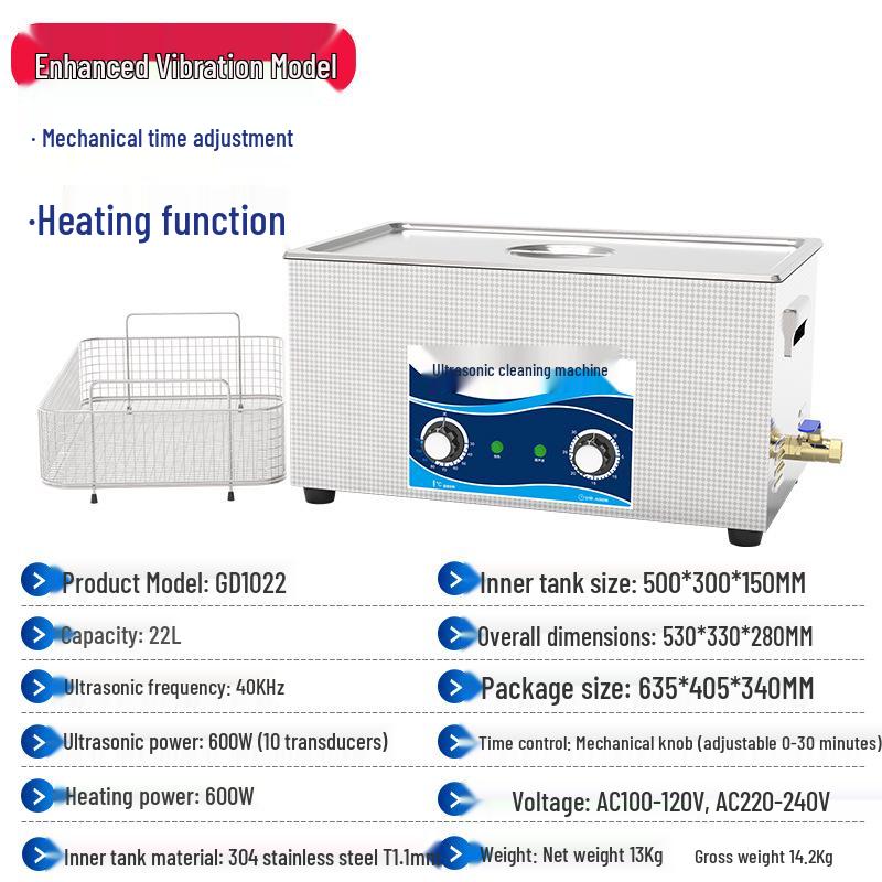 Ultrasonic Cleaner for Stainless Steel Parts, Circuit Boards, Dental Wax & Oil Removal, Customizable for Laboratory Use