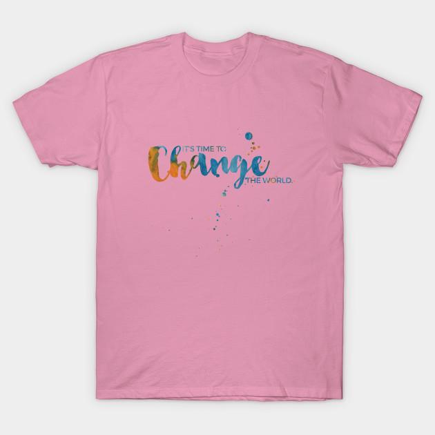 T Shirt Women Change The World Harajuku Print Kawaii Tshirt Summer Short Sleeve Female T-Shirt Top Tee