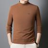 Men's Italian Long Sleeve Half-High Collar Fleece Sweatshirt for Autumn/Winter