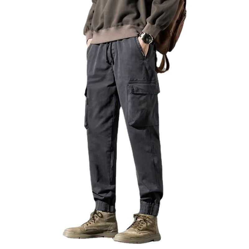Overalls men's clothing autumn and winter new Korean version of trendy brand multi-pocket leggings large size loose ruffian handsome casual pants