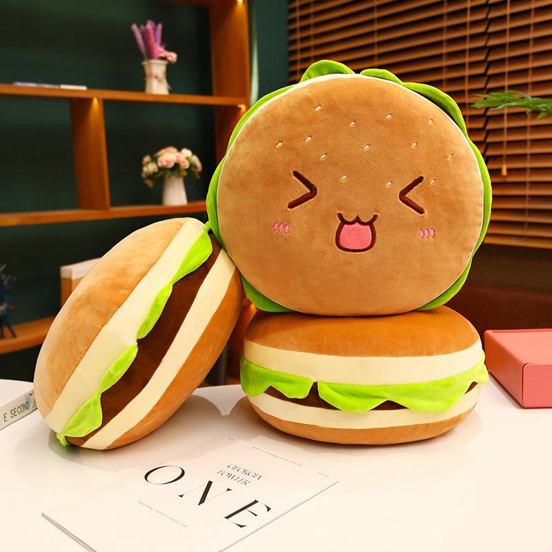 Adorable Hamburger Plush Pillow - Creative Food Cushion Toy for Bedside, Waist, or Back - Ideal Birthday Gift for All Ages
