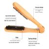 V-Shaped Boar Bristle Straightening Comb - Beechwood Curling & Styling Brush