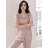 Pajamas Women's Spring Summer  Princess Style Long Sleeve Home Clothes Thin Suit Outer Wearing Spring and Autumn Wear