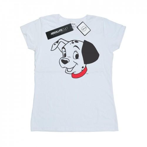 

Disney Womens/Ladies 101 Dalmatians Dalmatian Head Cotton T-Shirt XXL білий