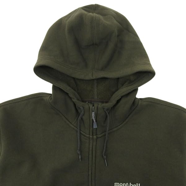 Relaxed Wear Cotton Sweat Zip Hoodie 2104849 Green [Montbell] Men's (Dark (DGN) / L)