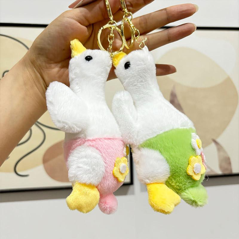 Cute Cartoon Goose Plush Keychain Toys In Bright Colors Ideal For Kids And Collectors