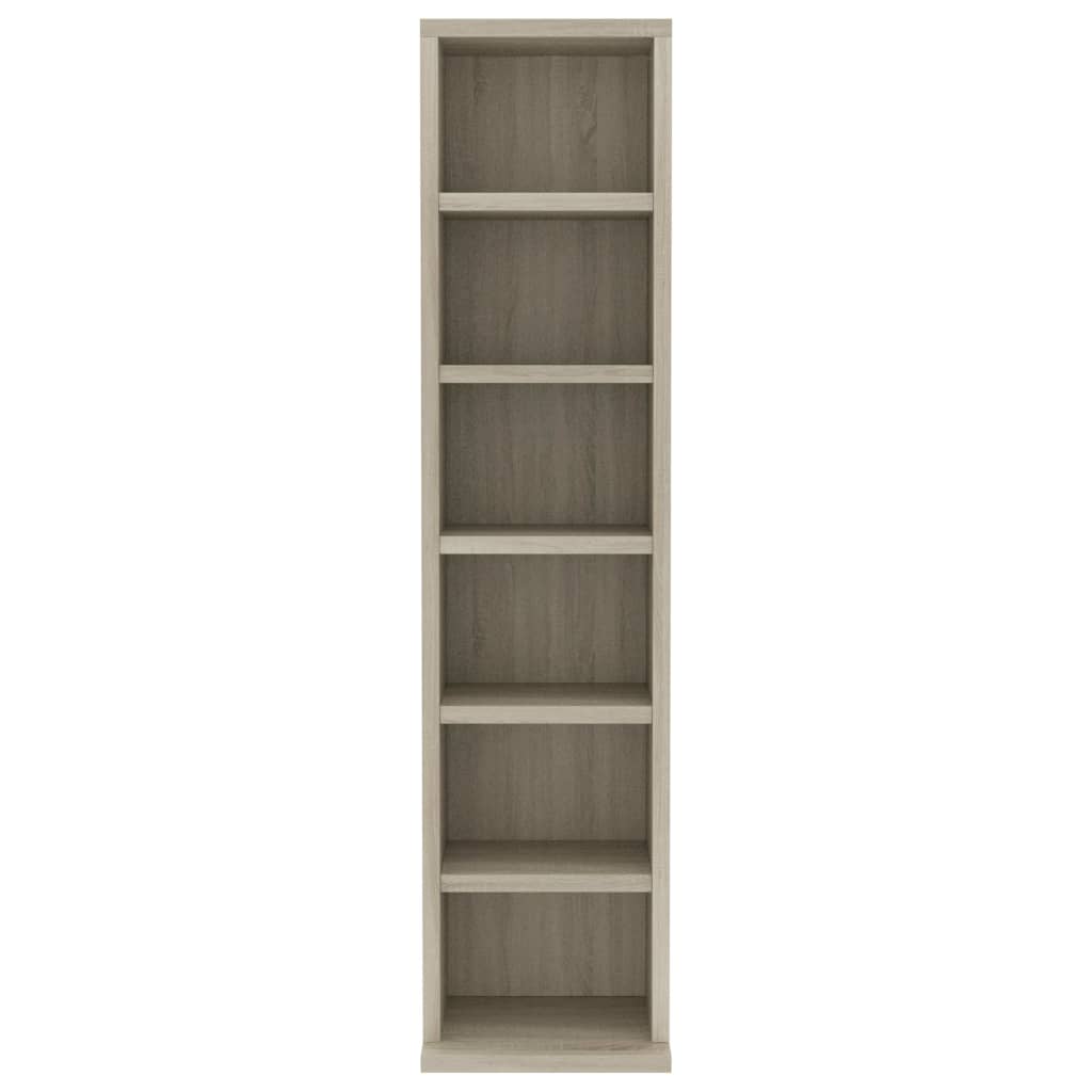 CD Cabinet In Sonoma Oak Finish 21 X 20 X 88 Cm Particleboard