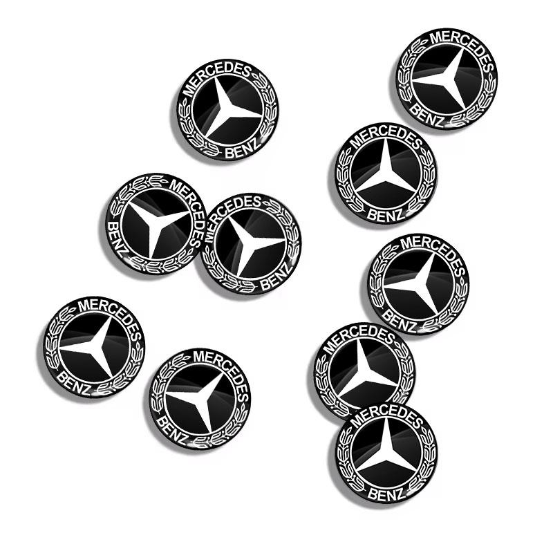 14mm Car Key Emblem Stickers Auto Control Key Logo For Mercedes Benz W204 W212 W176 GLC CLA GLA E C G M R S Class AMG Car Accessories