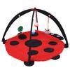 Tapete de atividade dobrável para gatos, tenda, cama multifuncional para animais de estimação com bolas de brinquedo penduradas