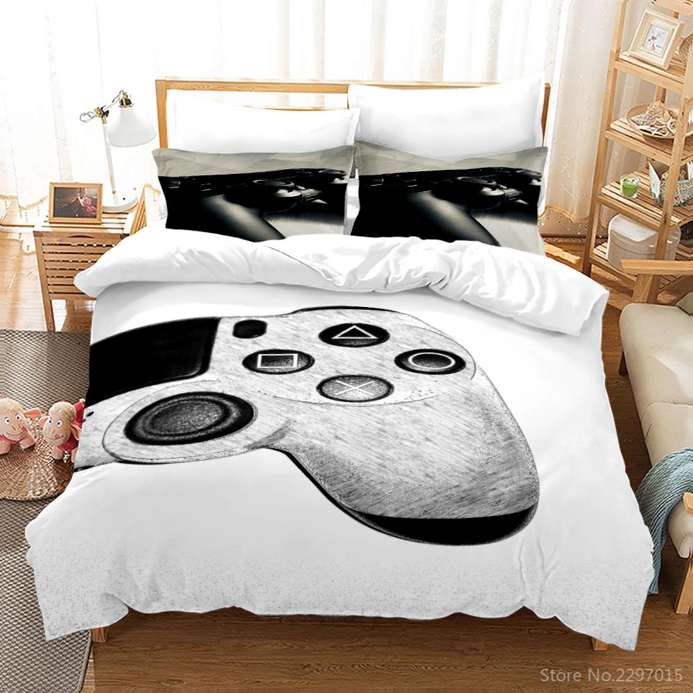

Home Textile 3d Game Gamepad Pattern Duvet Cover Set Pillowcases Digital Printing Boy Girl Adult Gamer Bedding Set Dropshipping 135x200cm