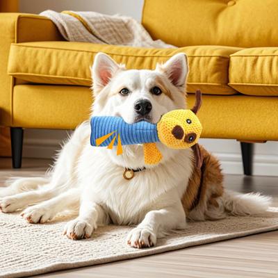 Quietschendes Hundespielzeug Plüsch Stofftiere Hunde Kauspielzeug mit Knisterpapier Interaktives Zerrspielzeug für kleine mittelgroße Hunde