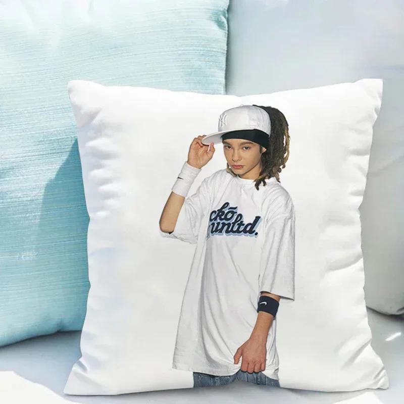 45x45 Poszewki na poduszki Tom Kaulitz Dwustronny nadruk Zestawy sof Pościel w rozmiarze Twin Ozdobne poduszki do salonu Poduszka