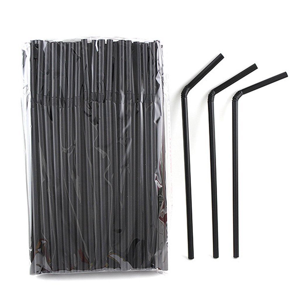 100pcs Mini Short Cocktail Straws Small Black Plastic Straw For Birthday Wedding Decor Party Event Drinking Straws