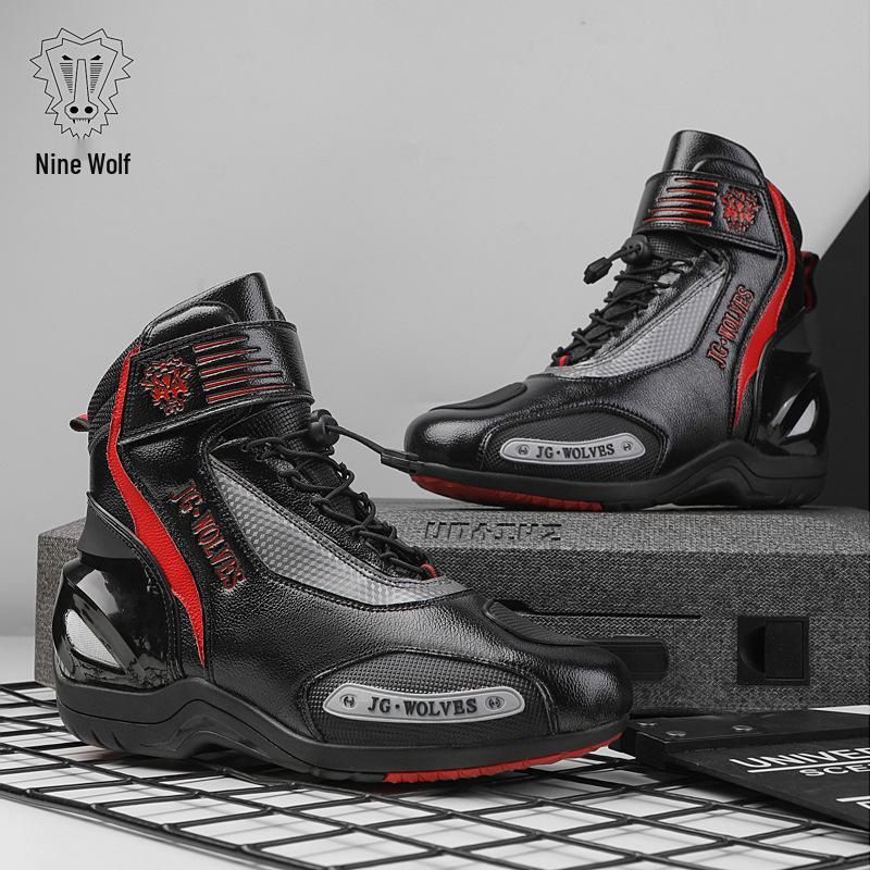 Windproof Motorcycle Riding Shoes, All-Season, Waterproof, Anti-Slip, Wear-Resistant, for Men & Women.
