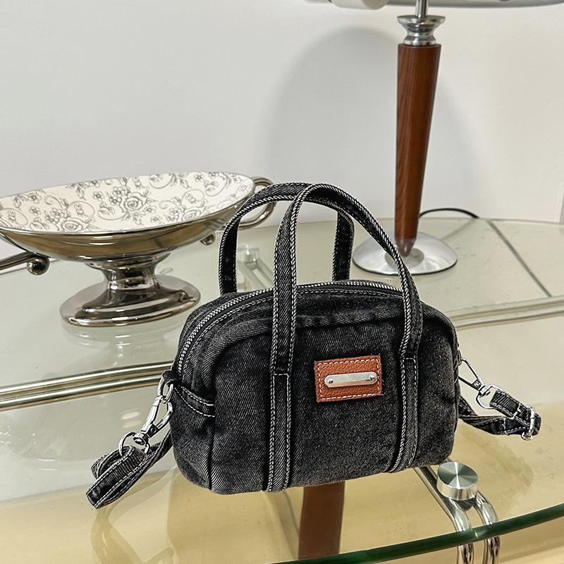Denim old European and American casual handbag 2025 autumn new Hong Kong style popular trend single shoulder messenger women's bag