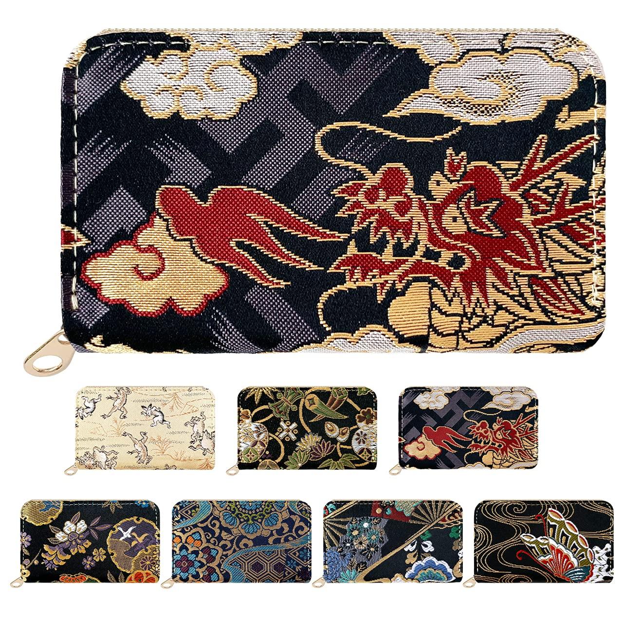 

Цукікаґе Кругла монета Ідеально підходить для елегантного та візерунка Сая з дизайном Дракона та Чорного [leo&aoi] Кейс із тканини Ніші дзін-орі, Блискавка, Кімоно, Висока якість