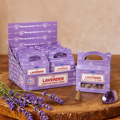 2x Backflow Incense Cones Lavender 24 Count Satya