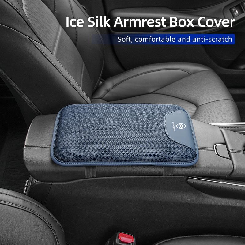 TCJH7 Ice Silk Heightening Car Armrest Pad Breathable For Citroen C4 C3 C5 C1 C2 Berlingo Celysee Cactus Picasso Aircross Grand