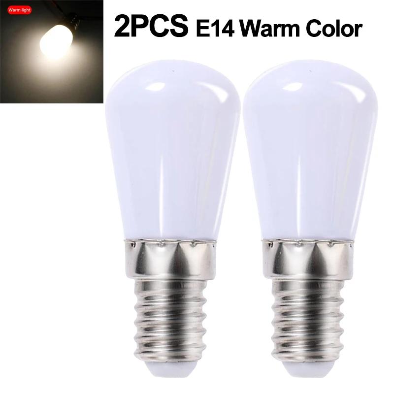 1/2/4Pcs E14/E12 Light Bulbs 220V LED Fridge Mini Lamp Replace Kitchen Refrigerator Display Cabinet Lights Sewing Machine Lamps