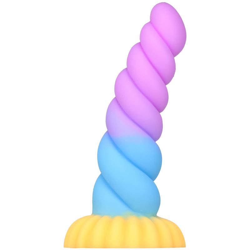 Weibliche Twist Anal Plugs geformt Silikon Penis weiche Farbmischung Simulation Masturbation Gerät Sexspielzeug