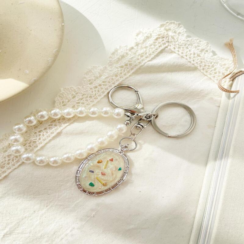 Pearl Bead Silver Hook Hand Phone Bag Strap Craft Materials