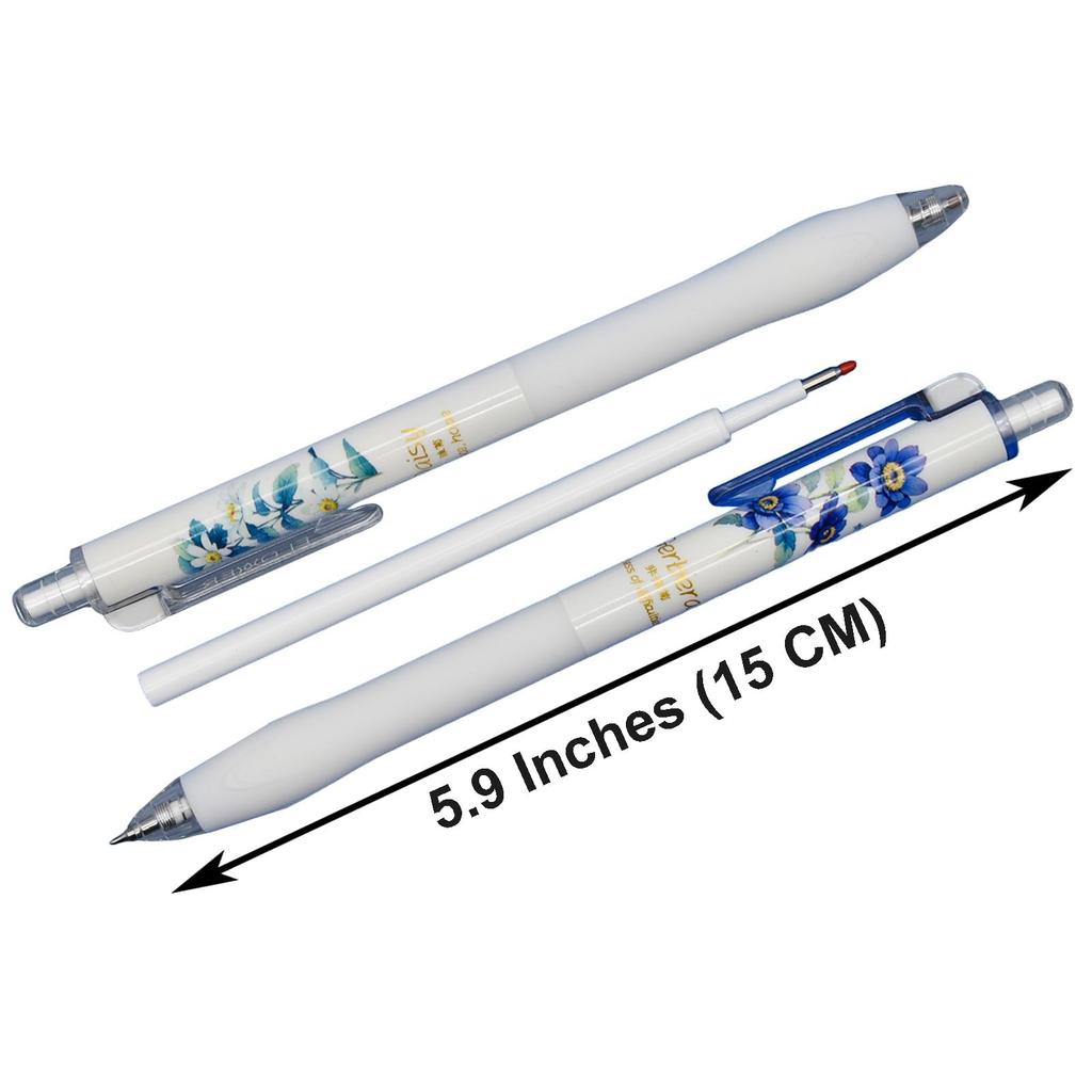 Maydahui Stylish Flower Ballpoint Set of Black Sunflower Daisy Gel Ballpoint Cute Birthday Gift Pens, 12, 0.5mm, Ink, & Designs, Pens, Stationery,