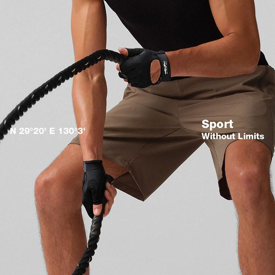 Gobygo 1 ks Fitnessové rukavice Protiskluzové Odolné proti opotřebení Tlumící nárazy Cyklistické rukavice s polovičními prsty Sportovní Jóga Cvičení s činkami