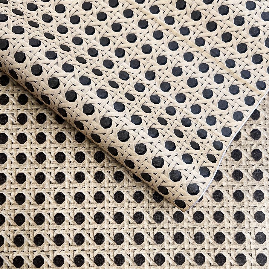 

3D Стільниковий Бамбуковий Плетений Самоклеючий ПВХ Шпалери