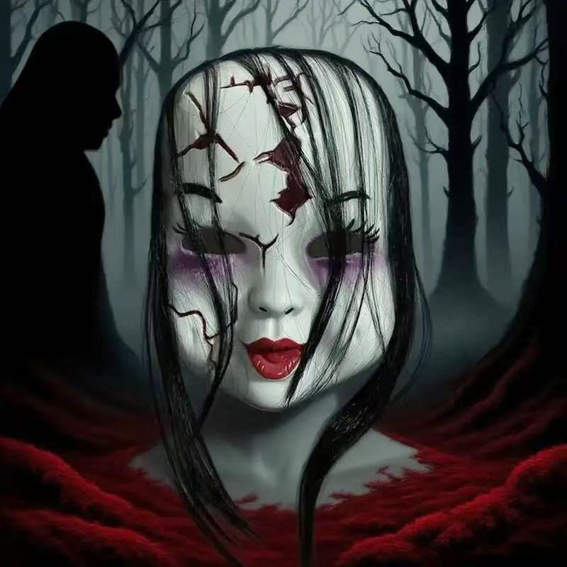 1Pcs Scary Ghost Mask Costume Props Chucky Ghost Doll Mask Halloween Full Face Helmet Masquerade Scary Cosplay Party Headwear