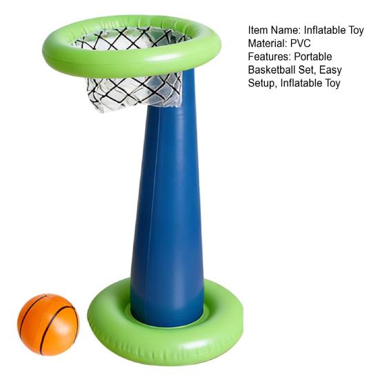 1 Basketball Kids Basketball Toy for Set Inflatable Hoop Ball Kids Sports
