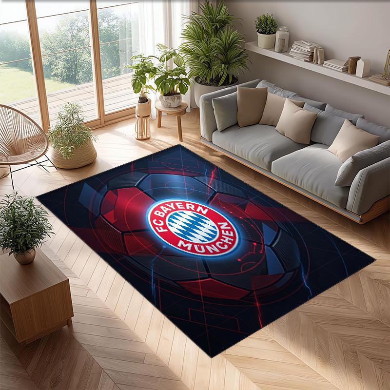 Bayern Munich Printed Flannel Area Rug Non Slip Soft Polyester Floor Carpet Indoor Decor Mat for Bedroom Living Room Sofa Game Room Home Decoration
