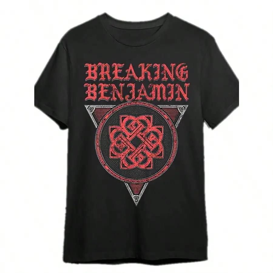 Breaking Benjamin LogoBreaking BENJAMINTSHIRT 340460 Funny Mens Short Sleeve Pattern TShirt Series Black PR - Men s Summer Co... S