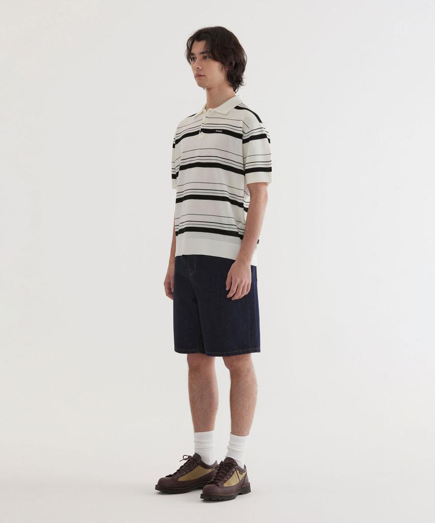 COVERNAT Multi-Stripe Half Knit Ivory