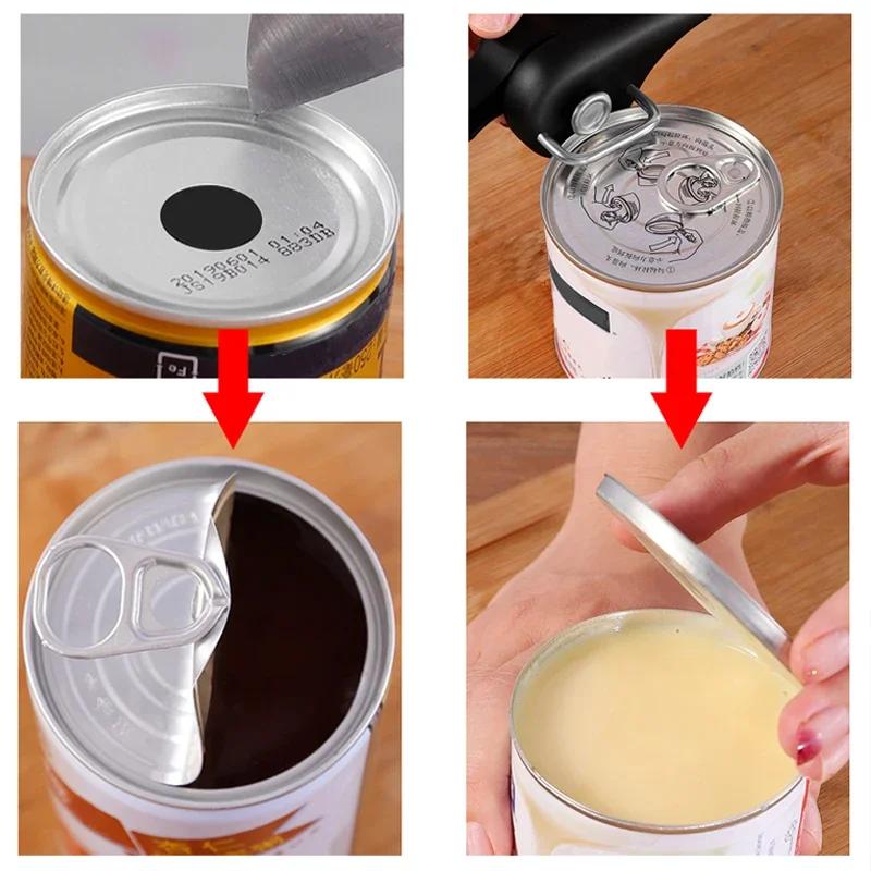 Einfacher Dosenöffner Edelstahl Manuell Professionell Mühelos Dosen Blech Dosenöffner Mit Drehknopf Haushalt Küche Nützliche Werkzeuge