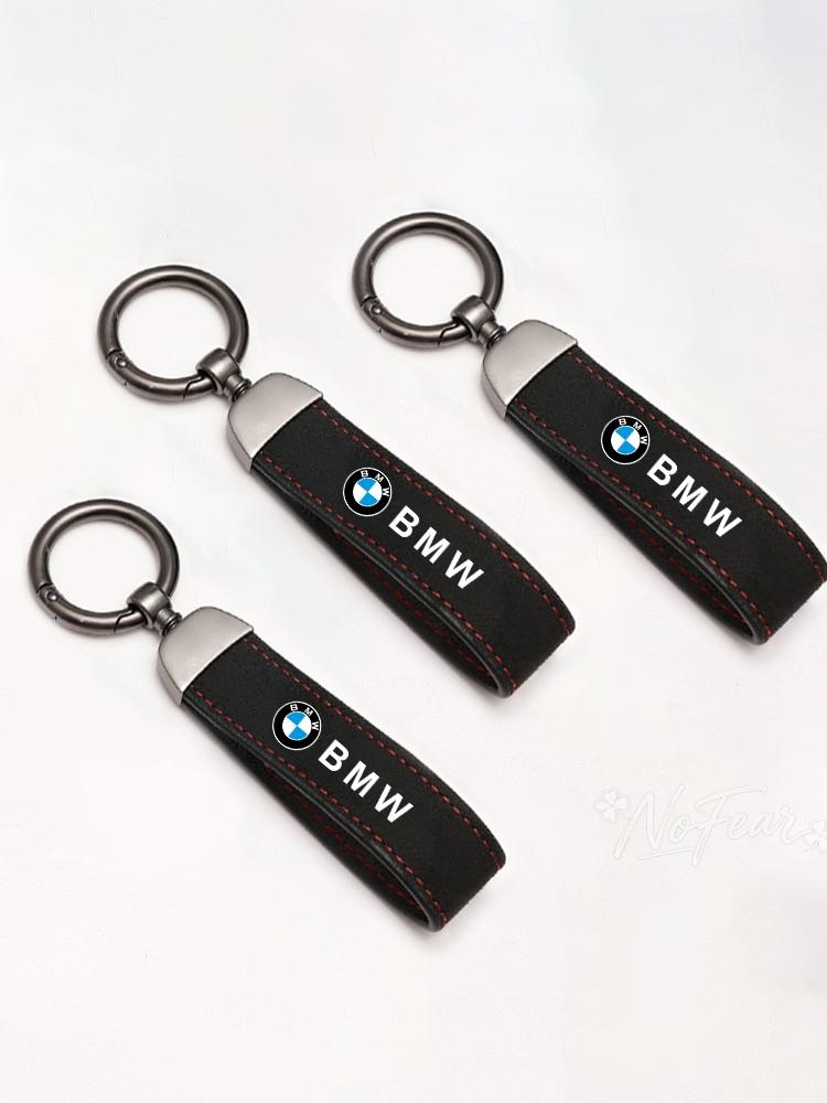 Leather Car Emblem Keychain Keyring For BMW F30 F10 E90 F20 E46 E60 E70 E39 E36 E87 X7 E92 E91 E28 X3 X1 X2X5 X6 E3 Car stickers rvsh75