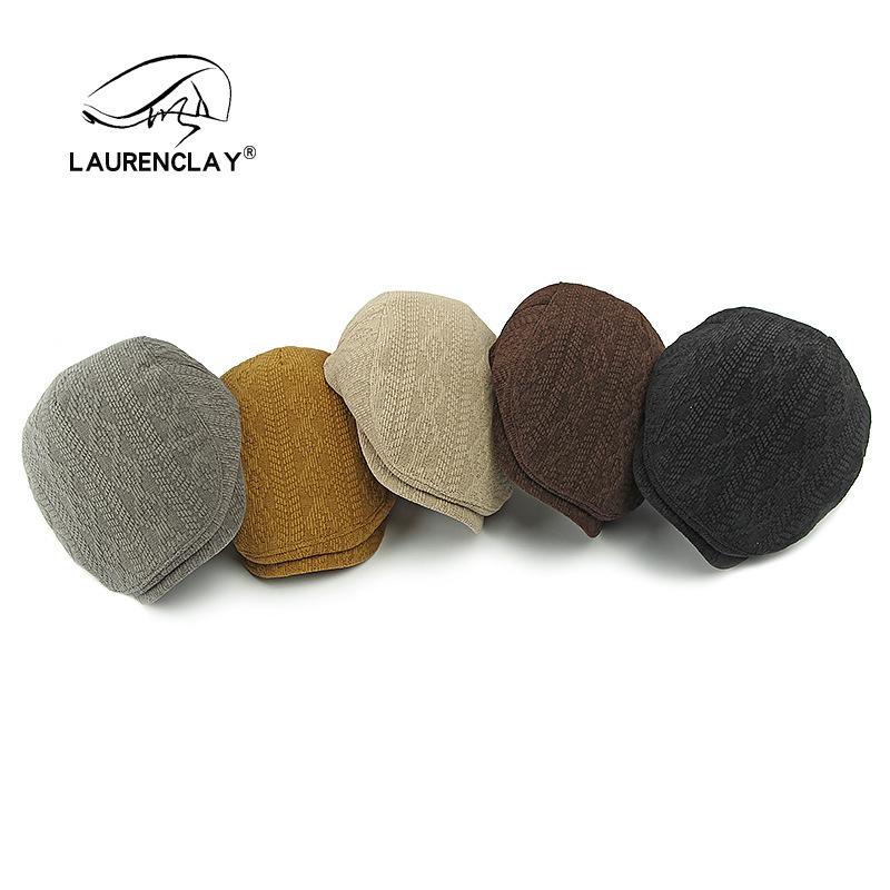 Korean Version of Fashion Knitted Hat Women's Autumn Winter Beret British Retro Literary Cap Casual Forward Hat Men